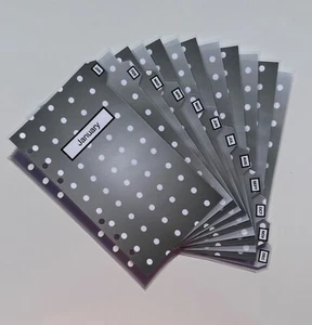 Filofax Personal Organizer Trennwände - Smart grau & weiß gepunktet monatlich laminiert - Bild 1 von 6