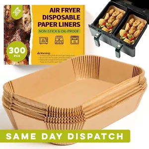 300x Air Fryer Liners Disposable Paper Insert Dual Parchment Sheets For The Tray - Picture 1 of 9