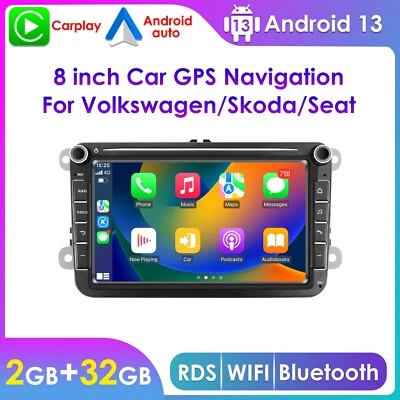 8" Touch Screen Android 13.0 Car Stereo Radio GPS For VW Volkswagen Jetta Passat - Image 1 of 4