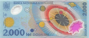Romania  2.000  2000  Series 001A  Millennium Eclipse Uncirculated Banknote Zi2 - Picture 1 of 2