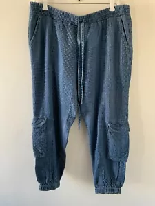 Johnny Was Pants Womens Size Large Pull on blue - Picture 1 of 9