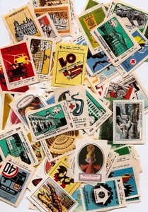 Russia USSR Matchbox Labels Set traffic safety ,car ,ARHITEKTURE 100 DIFFERENT - Picture 1 of 1