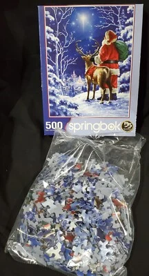 Springbok STARRY NIGHT 500 piece Christmas Santa Jigsaw Puzzle BAG is SEALED - Image 1 of 4