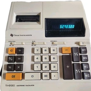 Texas Instruments Electric Desktop Calculator TI-5130 Original Box And Cover - Picture 1 of 13