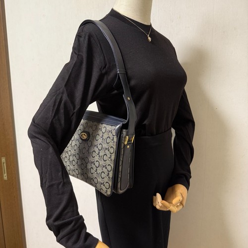 Borsa a tracolla CELINE C Sulky in pelle marina vintage originale