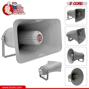 5Core PA Horn Speaker System Megaphone Bullhorn Loud Outdoor Car Truck Stadium - Picture 1 of 19