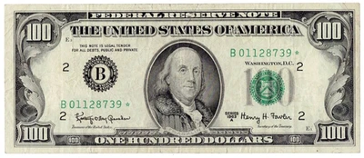 ****STAR****1963-A $100.00 FEDERAL RESERVE NOTE***VF****STAR**** - Image 1 of 2