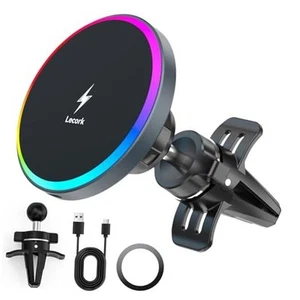 for Magsafe Car Mount Charger, 15W Air Vent Magnetic Wireles Car Mount Charger - Picture 1 of 8