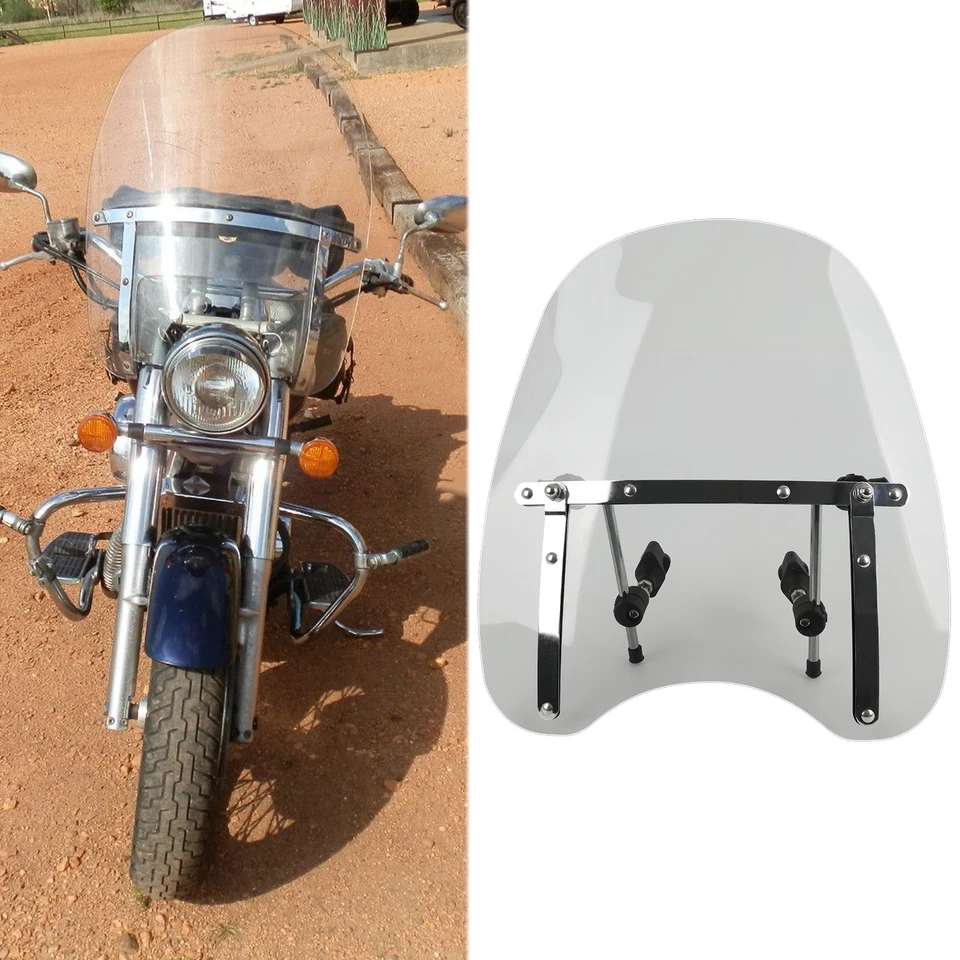 Parabrisas de humo 18"x16" 7/8" 1"" para Honda Shadow ACE 750 VT750C Foto 1 de 4