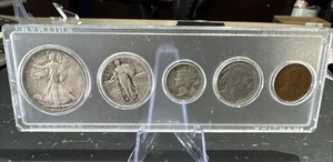 1929 5-Coin Silver Mint Set in Whitman Holder - Picture 1 of 6