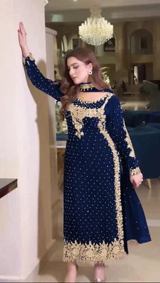 Pakistani Dress Salwar Kameez Ready To Wear Suits Indian Wedding Party Bollywood - Image 1 of 4