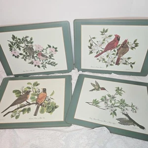 Vintage 4er Set Tischsets Pimpernel Vogel Korkrücken - Bild 1 von 9