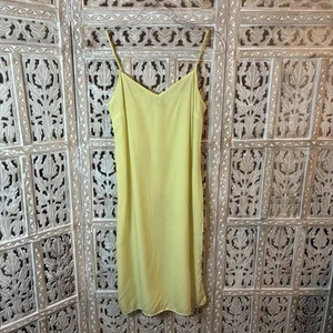 URBAN OUTFITTERS Nightie Silky Feminine Romantic Slip Dress Butter Yellow-SMALL - Picture 1 of 8
