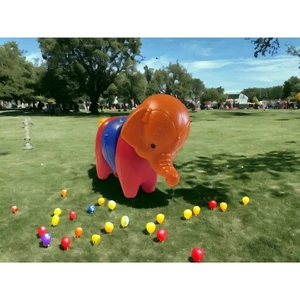 Tuppertoy Elephant Pull Apart Vintage Toy Multi Color Plastic - Picture 1 of 10