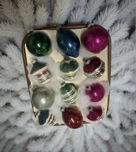 Vintage Brite Lucido Atomic Tornado UFO & Lacrime Set di 12 Ornamenti Natalizi - Foto 1 di 11