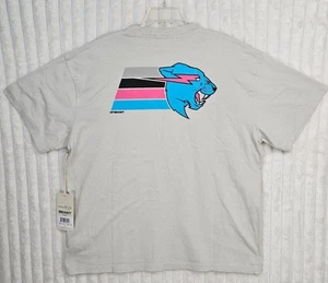 Beast By Mr.Beast Lightning Grey Tropic SS Tee 100% Cotton Shirt Size Large NWT - Picture 1 of 5