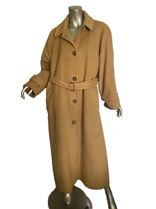Womans Ralph Lauren 100% Camel Hair Overcoat Trench Coatw/Belt Size 12 - Picture 1 of 5