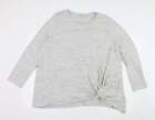 George Womens Grey Viscose Pullover Sweatshirt Size 2Xl Pullover - Knot Detail