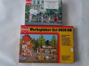 BUSCH H0 6030, Werbeplakat-Set; Busch H0 1135, Historisches Zubehör, neu in OVP - Bild 1 von 5