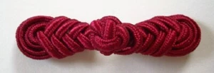 5 Vintage Ruby Pineapple 3/4" x 3" Frog Closures EF-36 - Picture 1 of 1