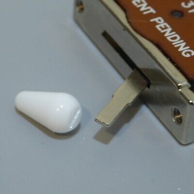 White Guitar pickup switch tip push fit ivory Stratocaster Fender 
