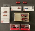 Caserne pompiers + 4 camions +6 voitures ( HERPA BUSCH WIKING) 1/160 N