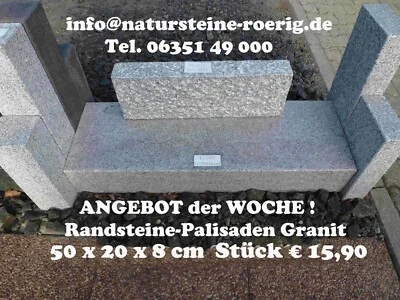Palisade Randsteine  Treppen Padang Cristal  Padang dunkel Basalt Stufen - Bild 1 von 4
