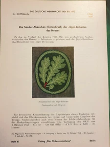 Klietmann Ordenssammlung Wehrmacht Sonderabzeichen Eichenbruch JägerEinheitenH47 - Bild 1 von 2