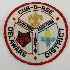 BSA Boy Scouts 4" Embroidered Patch Delaware District Cub-O-Ree 1974 - Bild 1 von 2