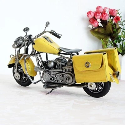 Handmade Metal Motorcycle Diecast Model Iron Art Motorbike Sculpture Boys Gift - Image 1 of 4