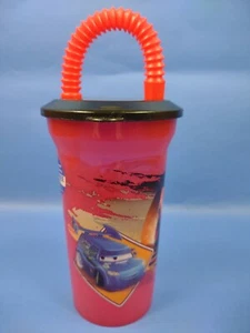 Disney Pixar CARS Kids water tumbler juice Cup with lid Top & Straw ZAK BPA FREE - Picture 1 of 12