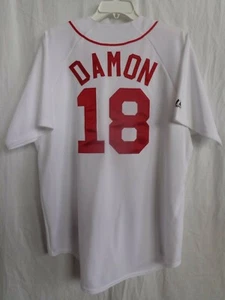 Johnny Damon Boston Red Sox YOUTH Majestic Replica Home Jersey $20 Off SRP NWT - Picture 1 of 2