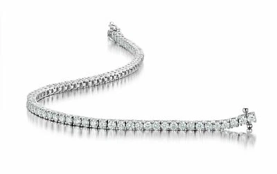 Best Seller - 2.40 Ct Natural Round Diamond Tennis Bracelet White Gold - Image 1 of 2