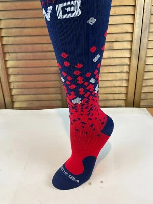 NWOT Team Red White Blue Knee High OTC Compression Socks - Image 1 of 4