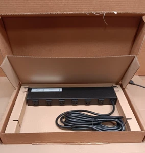 NEW GEIST RACKMOUNT POWER STRIP BRT060-15 DISTRIBUTION UNIT PDU 6 OUTLET RACK - Picture 1 of 4