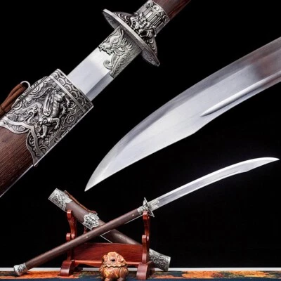 Long Handle KungFu Broadsword Sword Sharp Carbon Steel Katana Battle Ready Dao - Image 1 of 4