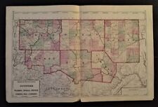 1872 antique hand colored MAP pa 2pg WARREN McKEAN POTTER FOREST ELK CAMERON