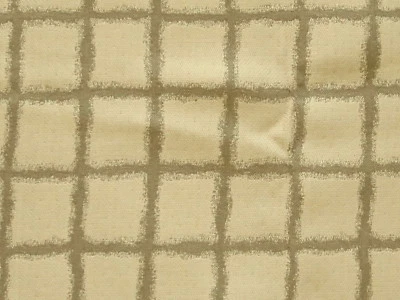 1/2 Yd-GRAYISH TAUPE/TAN CHECK Medium to Heavy Weight QUALITY Fabric 38" Wide - Image 1 of 4