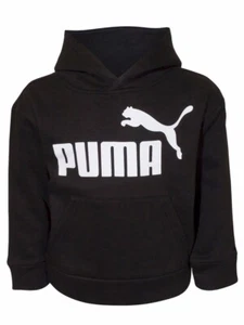Puma Little Boy's Fleece Performance Pullover Hoodie Sweatshirt Puma Black Sz: 4 - Picture 1 of 2