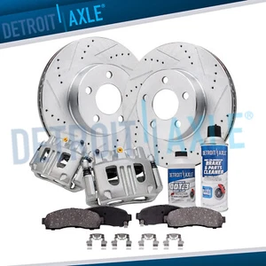4WD Front Drilled Rotors Calipers Brake Pads for Ford Explorer Sport Mazda B4000 - Picture 1 of 7