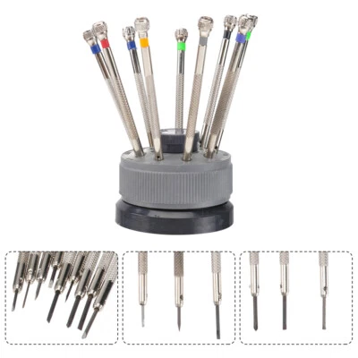 9 Pcs Watchmaker Screwdriver Set Repair Tools Work Flat Head Mini - Image 1 of 4