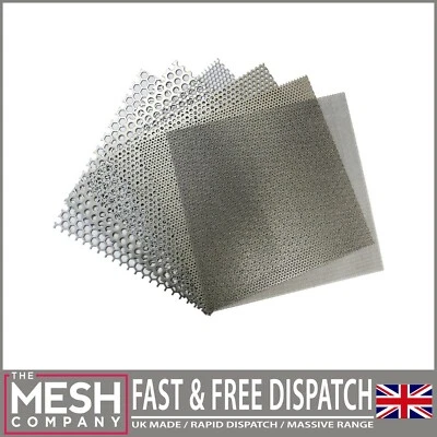 The Mesh Company Steel Round Hole Perforated Sheet Plate | Guillotine Cut