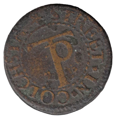 GB Essex Colchester Thomas Peake Farthing Token – 17th Century Trade Coin - Image 1 of 2