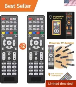 Light-Up Button Universal TV Remote - 2 PCS for Easy Access to 15+ Brands - Picture 1 of 8
