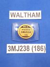 Vtg Waltham Model "3Mj238 (186)" Mineral Watch Glass Crystal Replacement Nos