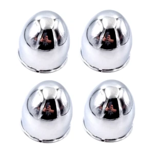 Set of 4 Gorilla Chrome Bullet Style Push Thru 4.25" OD Wheel Center Cap HC202BT - Picture 1 of 6