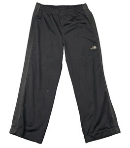 Boys North Face Track Pants XL Black With Green Activewear Stretch - Picture 1 of 5