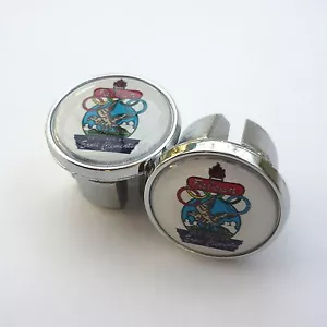 Vintage Style, Falcon, Ernie Clements, Chrom Racing Bar Stecker, Kappen, Repro - Bild 1 von 3