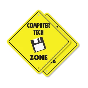 Computer Tech Plastic Street Sign Crossing Xing Gift Novelty Funny - Picture 1 of 21