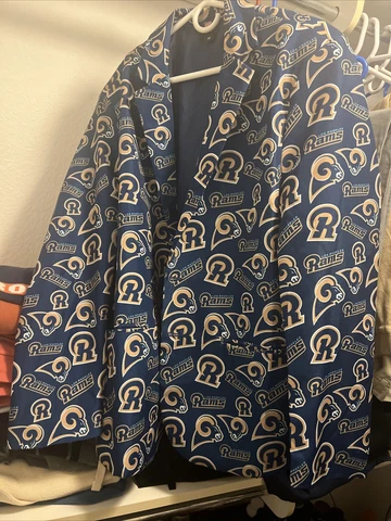 Los Angeles LA Rams Fan Suit Jacket Blazer Men's Size 46 NFL Team Apparel Mint! Cover